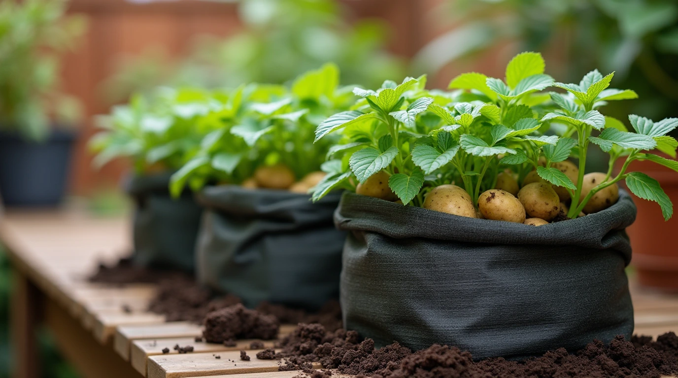 Potatoes in Grow Bags