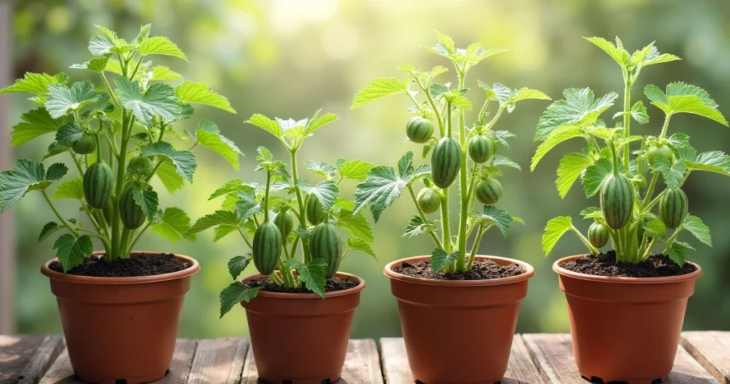 Cucamelons in Containers