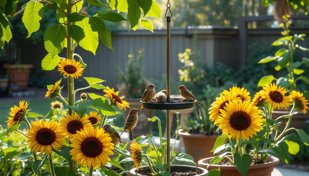 backyard bird feeding