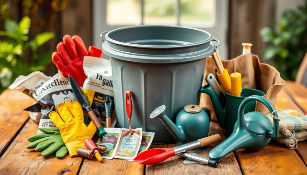 bucket gardening supplies