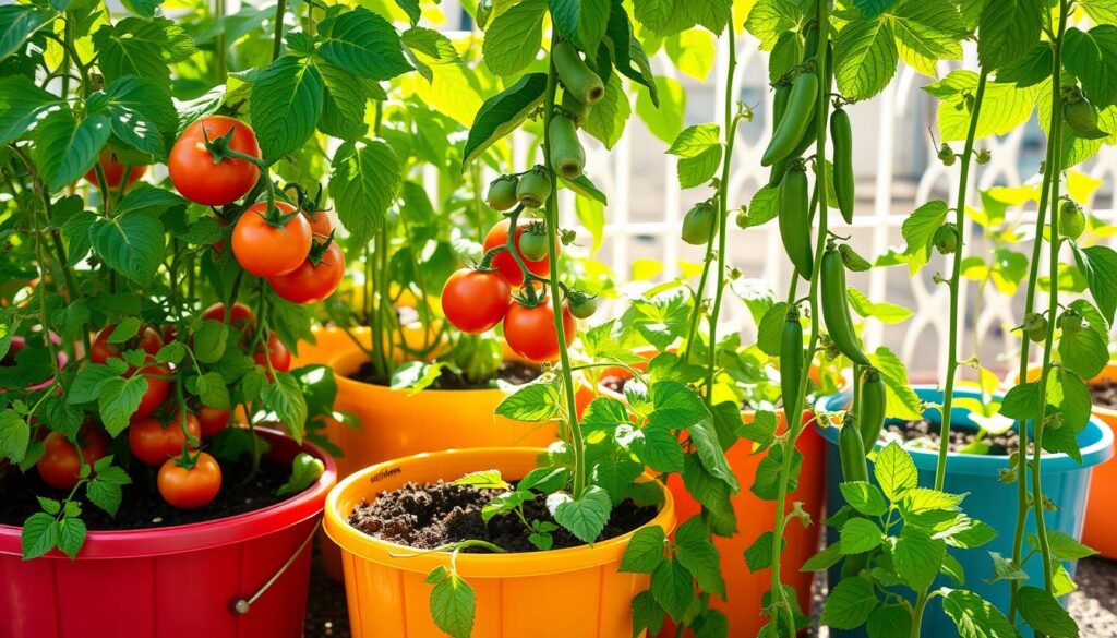 bucket vegetable gardening