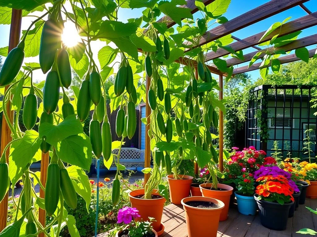 grow cucumbers in pots