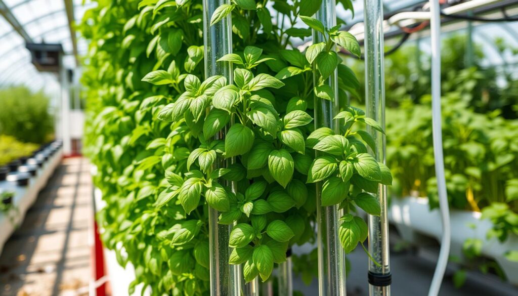 hydroponic basil garden