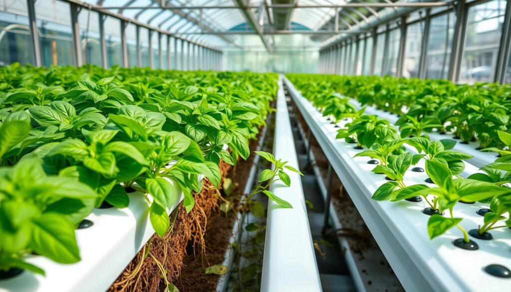 hydroponic basil production