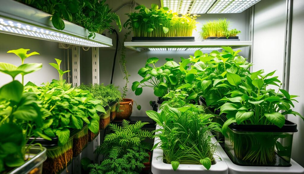 hydroponic setup