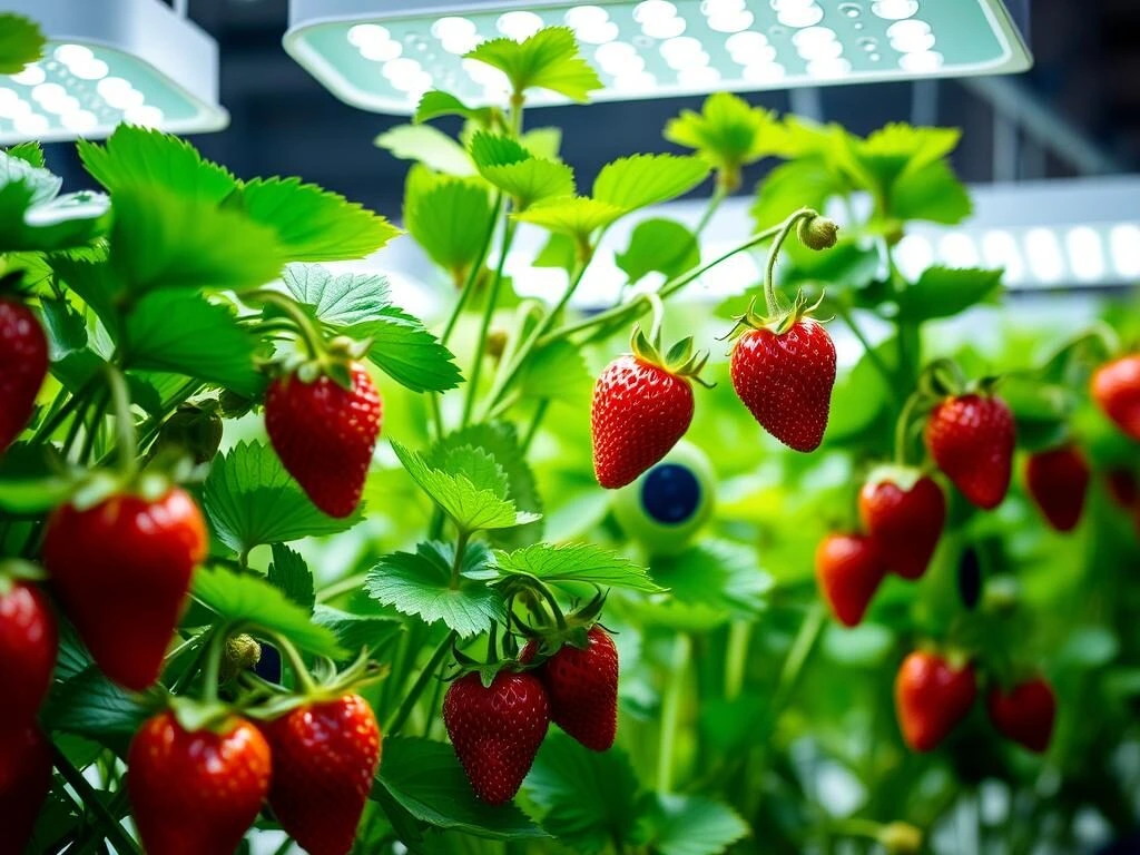 hydroponic strawberries