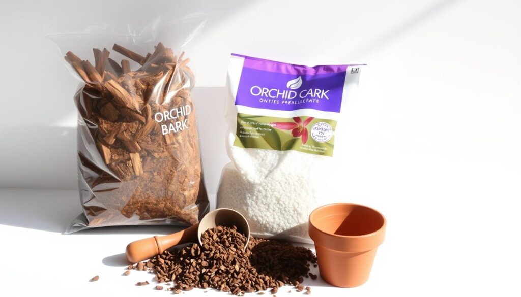 Ingredients for orchid potting mix