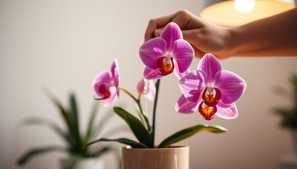 watering orchids