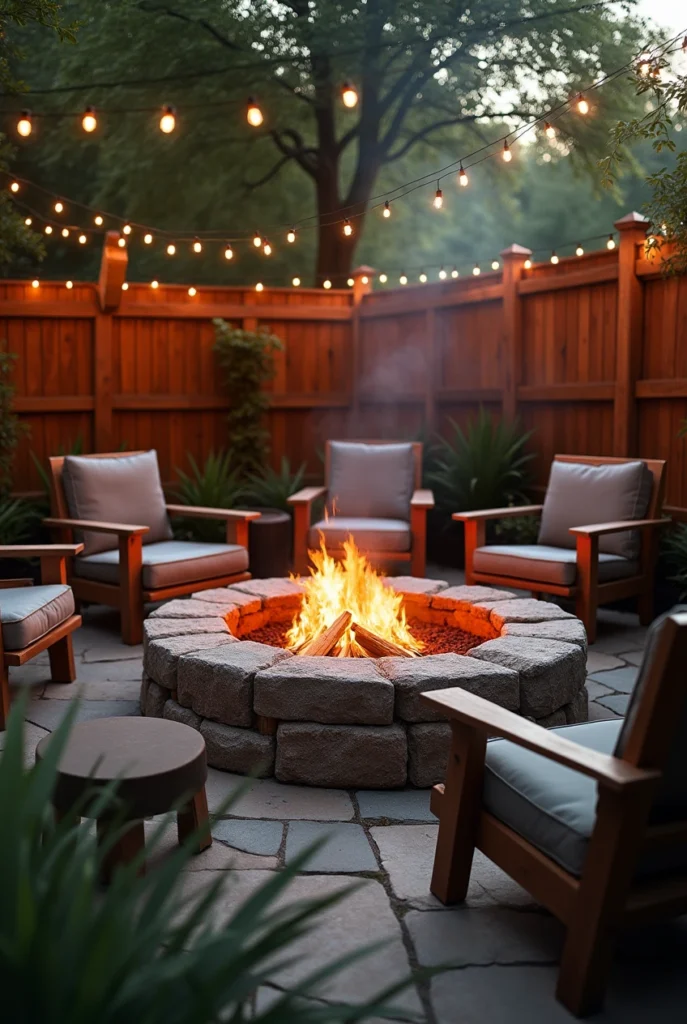 Cozy Firepit Lounge Area