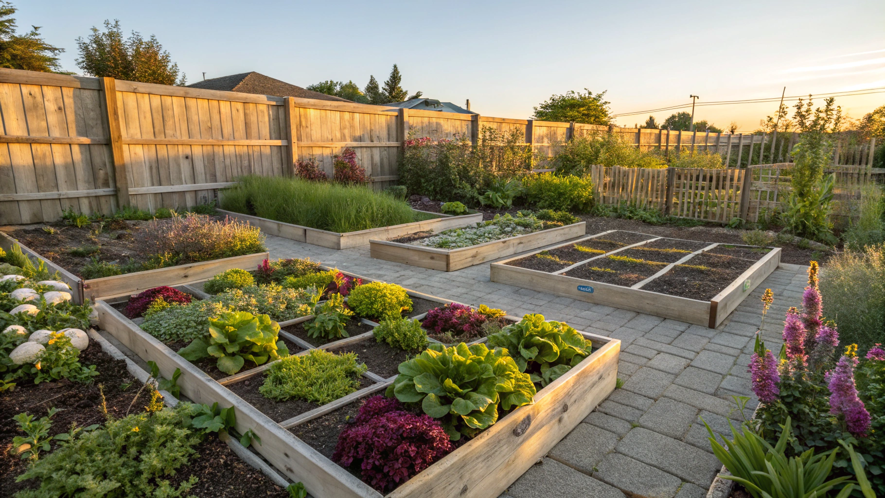 Square foot gardening layout