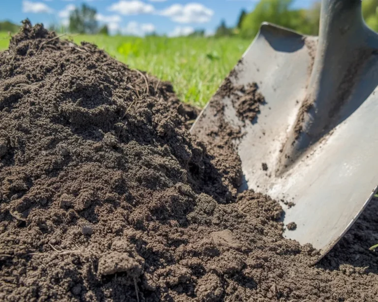 A variety of organic fertilizers for vegetable gardens including compost and bone meal.