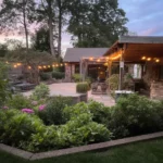 Kid-friendly backyard landscape design for families with play areas and gardens.