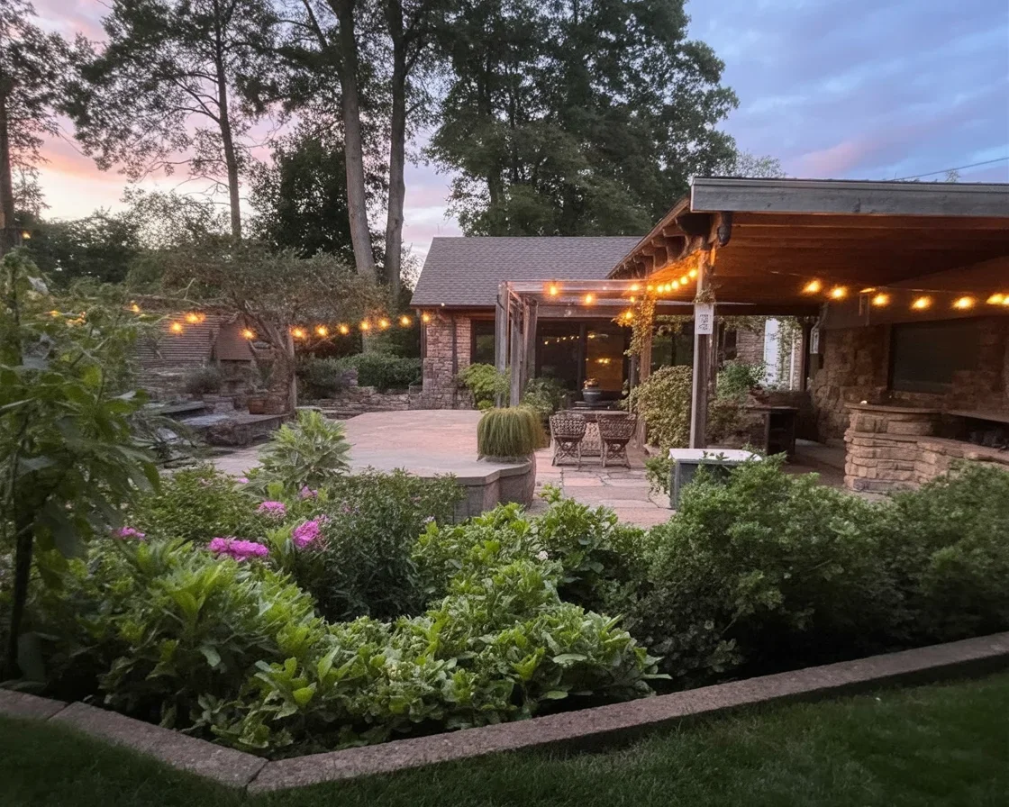 Kid-friendly backyard landscape design for families with play areas and gardens.