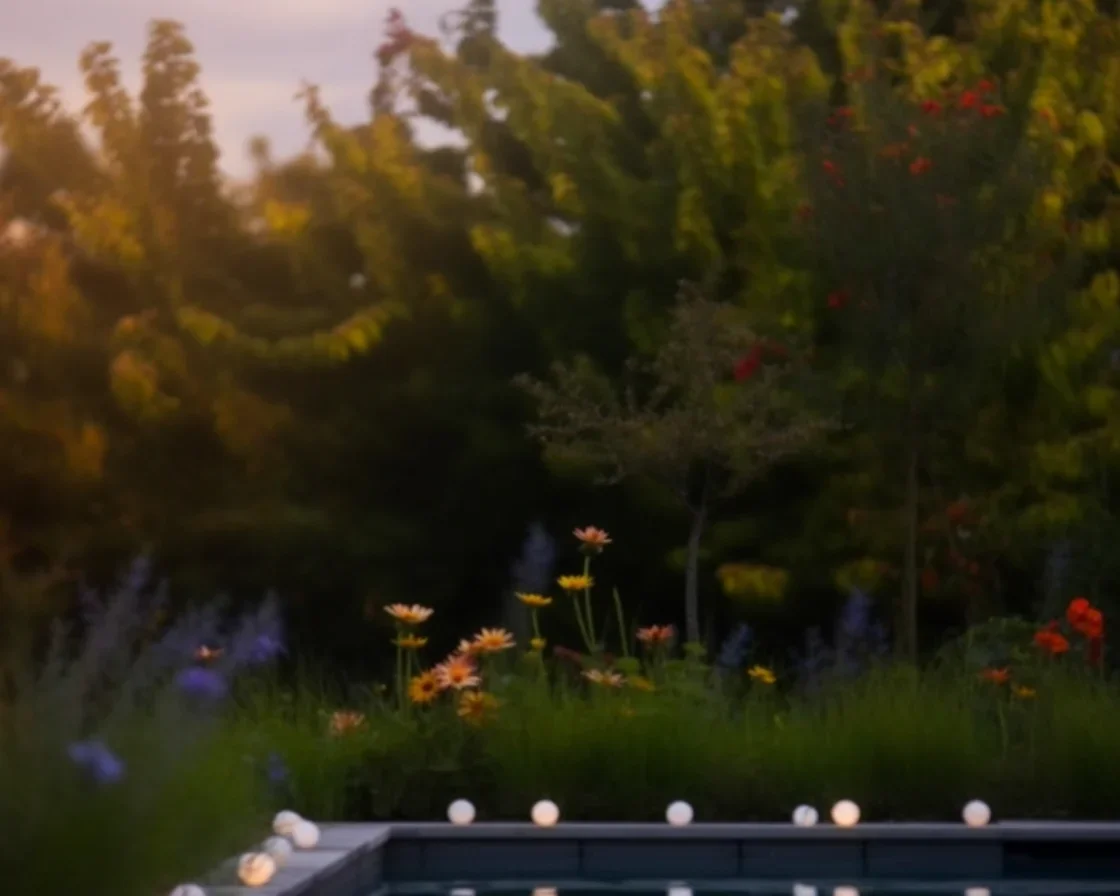 Solar garden lights outdoor brightening up a garden with colorful LED designs.